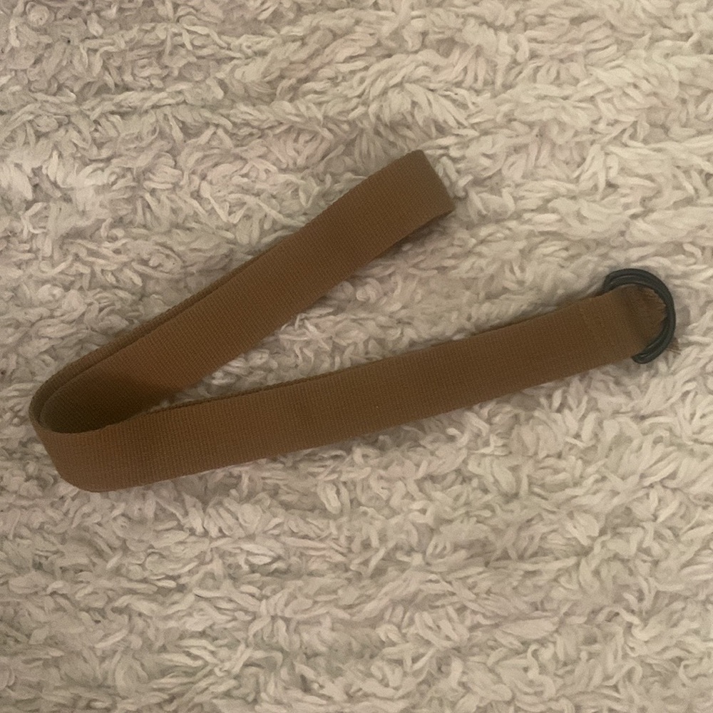 Khaki Canvas Double Ring Belt
